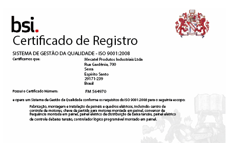 Certificado de Registro BSI