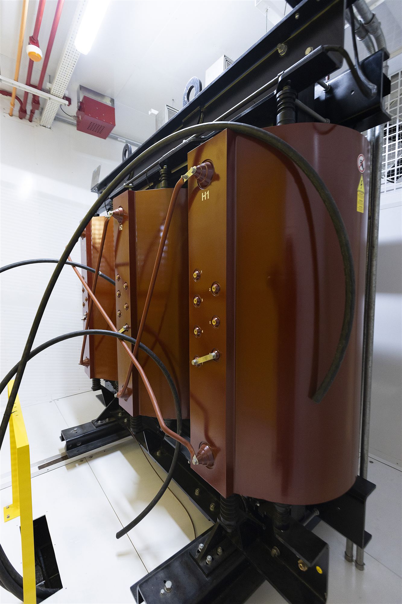 Detail of the electrical center's dry-type transformer