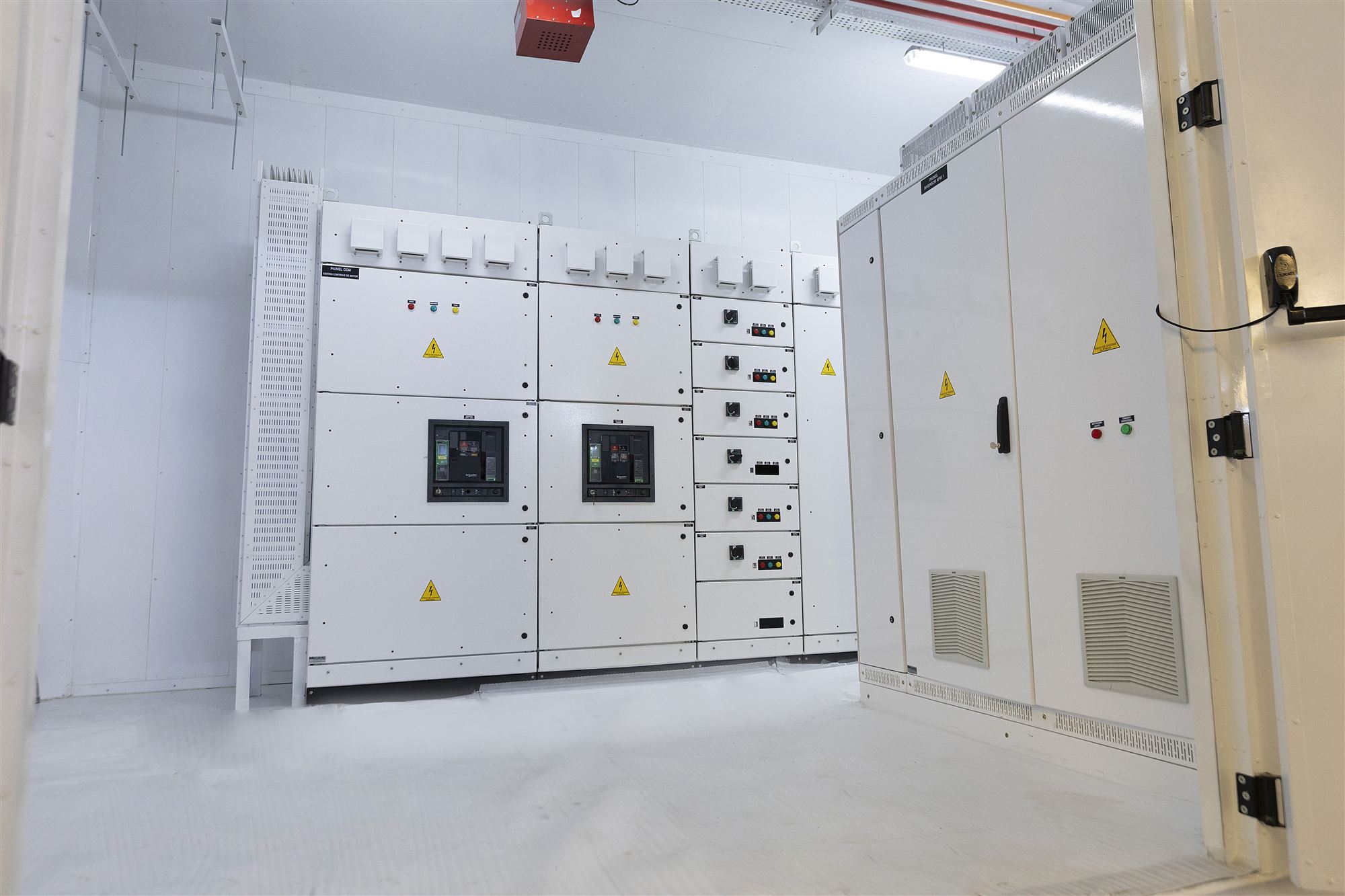 MCC panel with Schneider circuit breakers and inverter panel